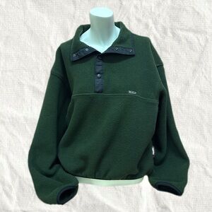 Men's Woolrich Polartec Green Fleece Sweater 90’s Gorpcore Medium